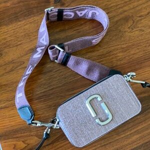 Marc Jacobs Glittery Pink Snapshot Bag